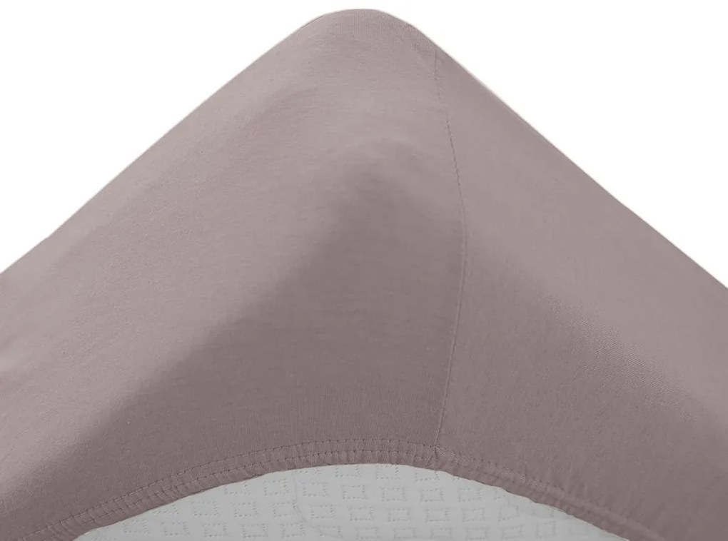 PrzytulneMieszkanie.pl Prześcieradło do łóżeczka Jersey jasnobrązowe 70 x 140 cm