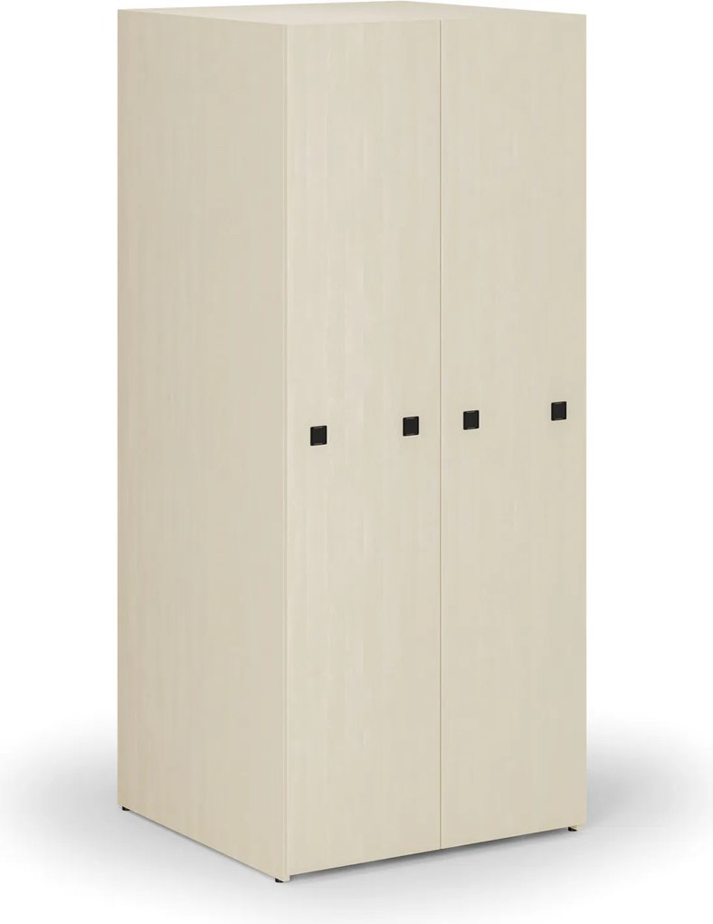 Szafa o dużej pojemności z wysuwanymi regałami, 841 × 846 × 2000 mm, brzoza