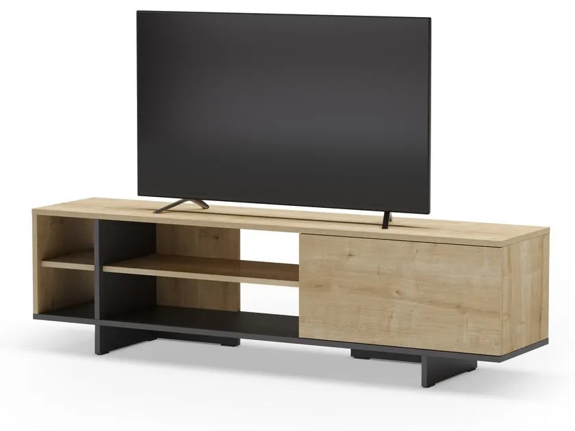 Szafka pod TV w dekorze dębu 160x44 cm Cequoia – Marckeric