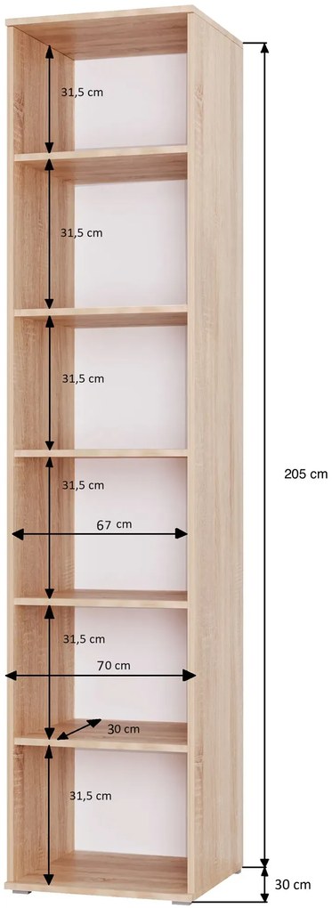 Kaszmirowy regał stojący do przechowywania 70 cm Z4-K55