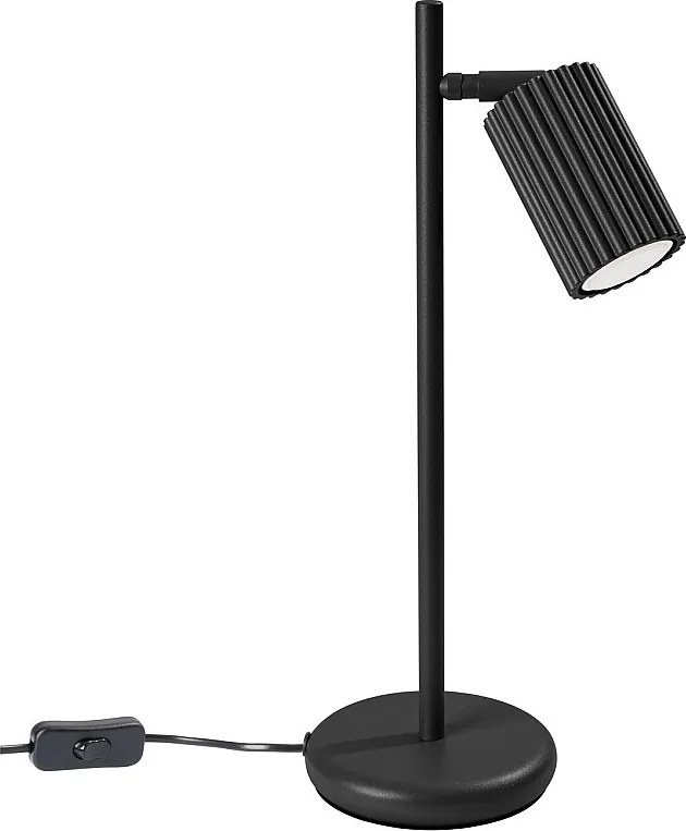 Lampa Biurkowa Minimalistyczny Karbon, Aluminium - 1 Źródło - L.14.5 X H.43 Cm - Czarny