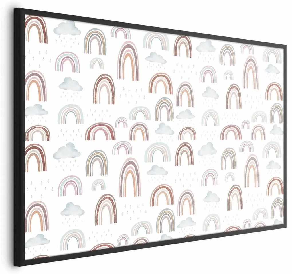Plakat Tęcza po deszczu 30x21 cm z ramą czarną bez marginesu ARTGEIST B