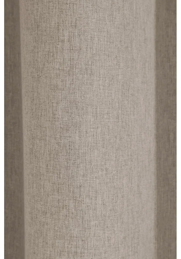 Brązowa zasłona 135x245 cm Len Uni – Sehlbach