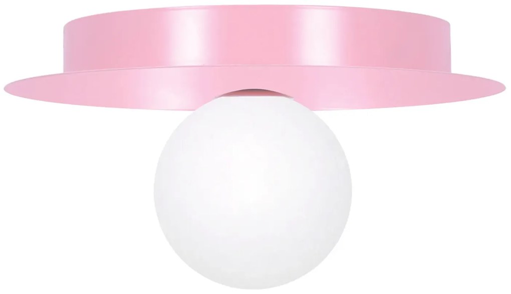 Różowa okrągła lampa sufitowa plafon - A678 G7-W95