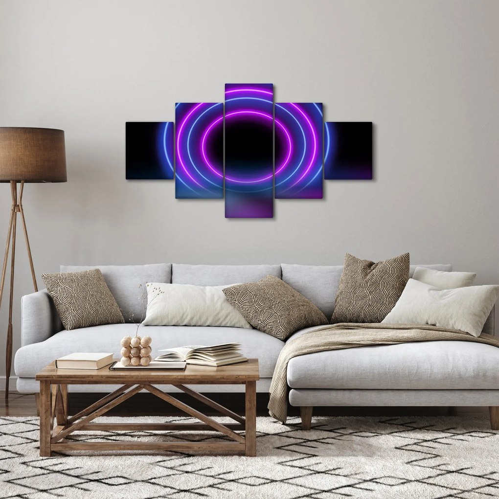 Obraz kolorowych kółek (125x70 cm)