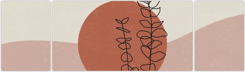 Obraz - Boho leaves N⁰1 (170x50 cm)