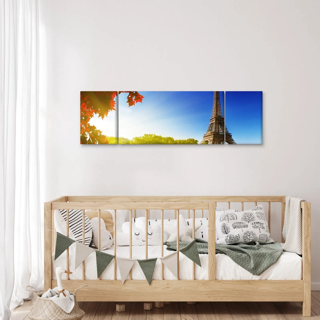 Obraz - jesień w Paryżu (170x50 cm)