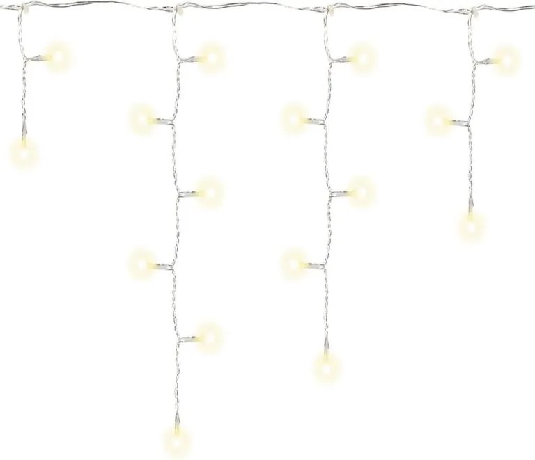 Świąteczny świetlny deszcz - 2,7 m, 72 LED, ciepła biel