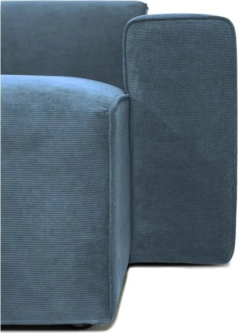 Niebieski sztruksowy moduł sofy (prawostronny) Sting – Scandic