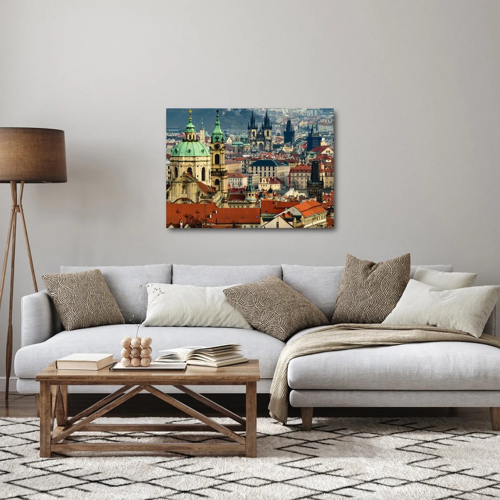 Obraz - Panorama Pragi (70x50 cm)