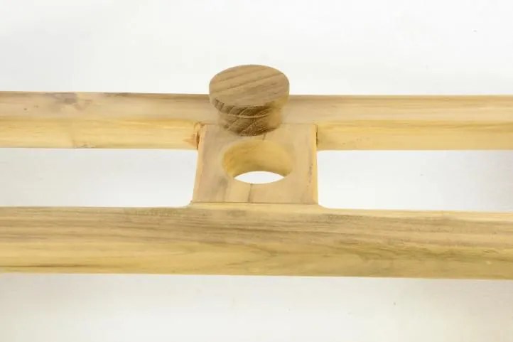 Stół ogrodowy wykonany z drewna tekowego DIVERO - 120/170 cm