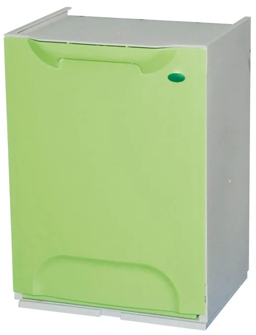 Plastikowy kosz na śmieci segregowane, 20 L, zielony