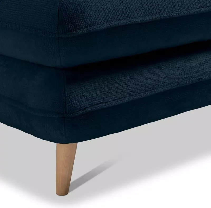 Narożnik MONTE Prawostronny z funkcją spania, pojemnikiem i poduszkami, Sorriso 13 Niebieski WERSAL