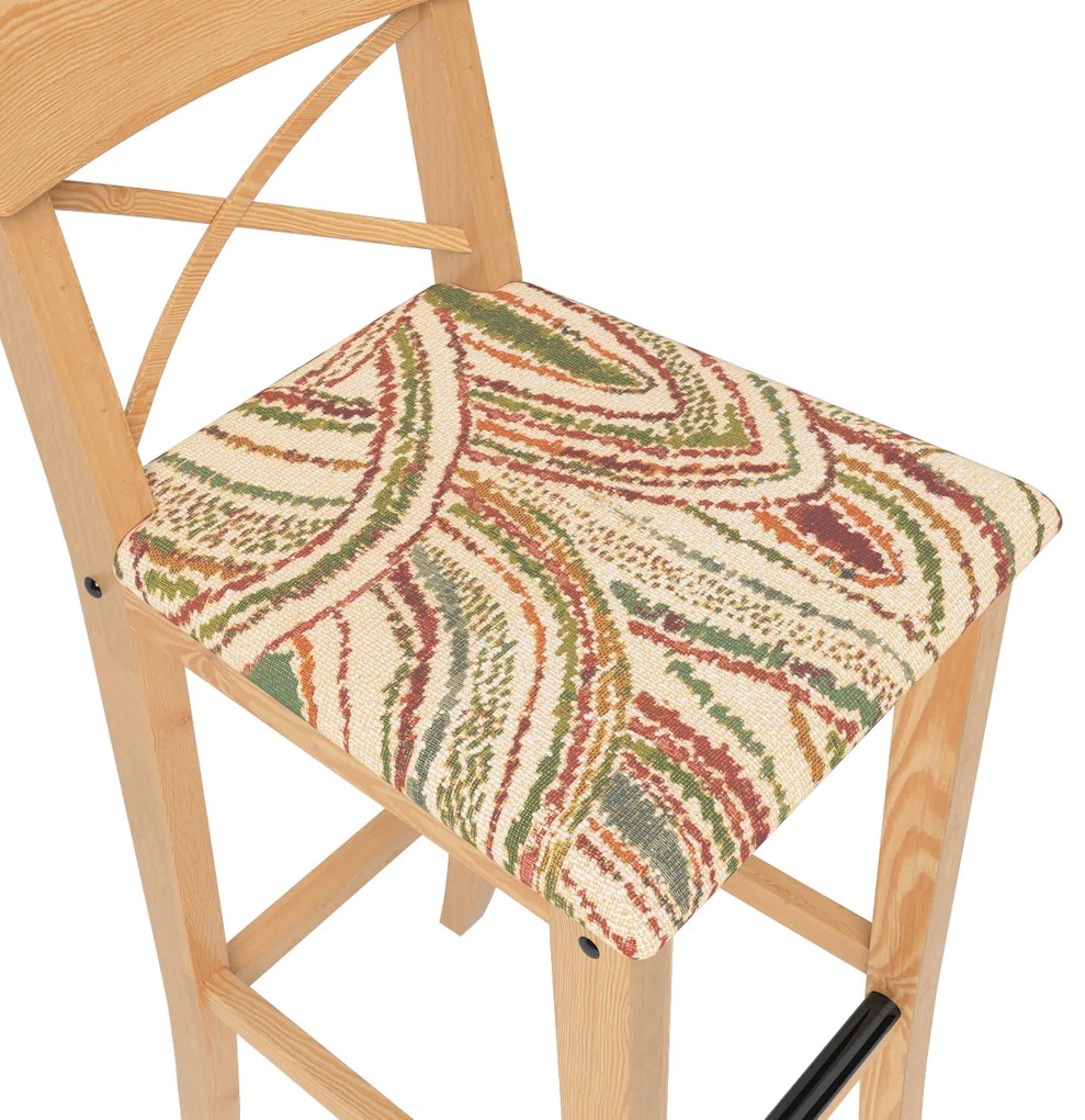 Pokrowiec na krzesło barowe Ingolf z tapicerowanym siedziskiem