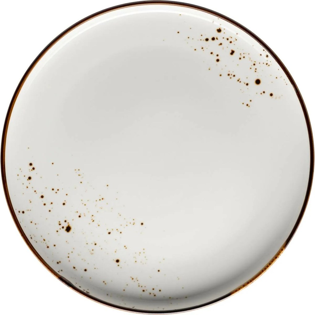 Mäser Płytki talerz Pintar Białe brązowe kropki 27cm