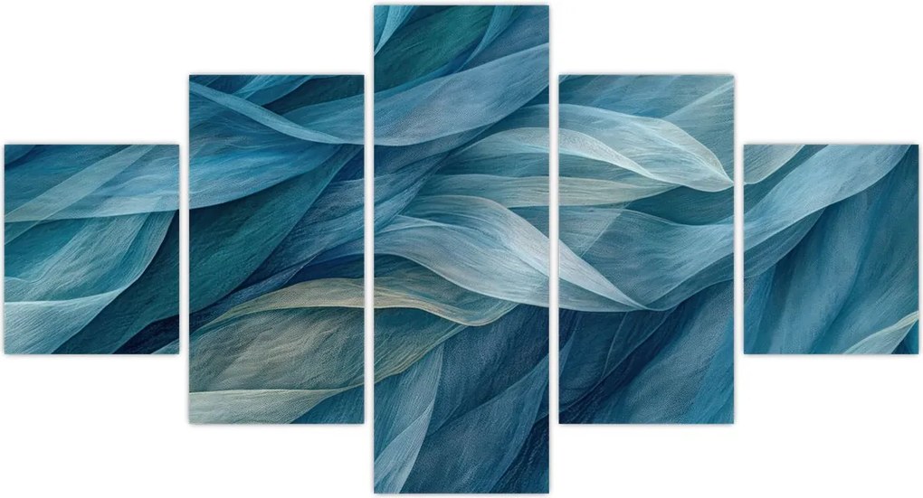 Obraz - Niebieskie i białe fale (125x70 cm)