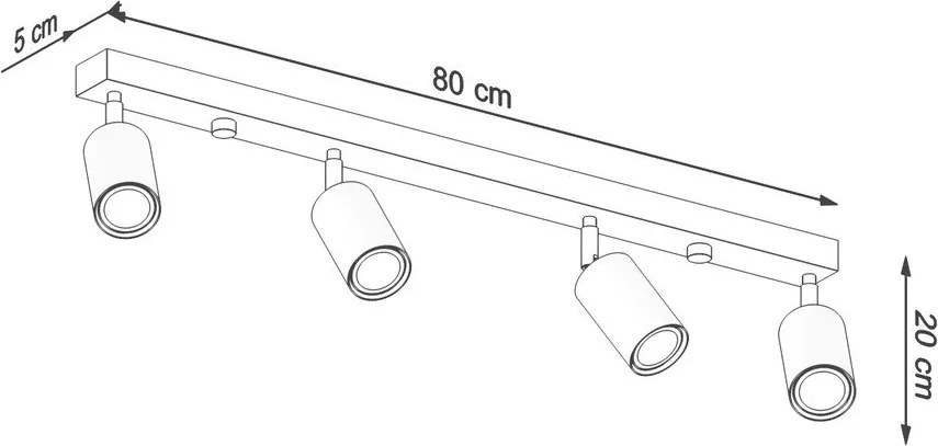 Lampa punktowa w naturalnym kolorze ø 6 cm Ludwik – Sollux