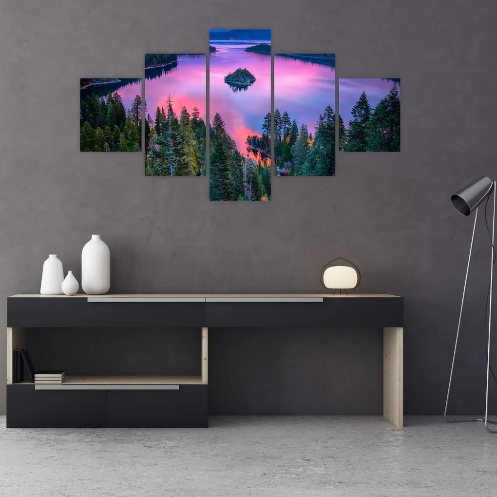 Obraz - Jezioro Tahoe, Sierra Nevada, Kalifornia, USA (125x70 cm)