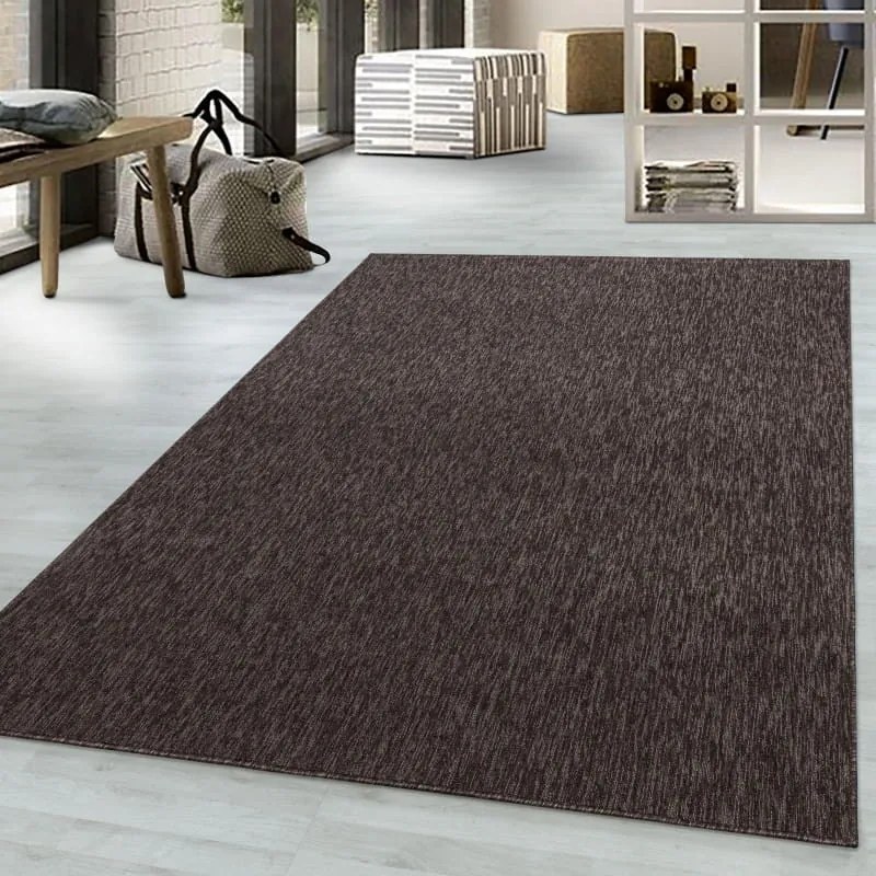 Dywan jednobarwny na filcu Nizza brązowy 60 cm x 100 cm