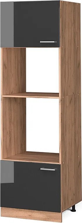 Szafka do mikrofalówki antracyt wysoki połysk 60x57.2x206.8 r-line