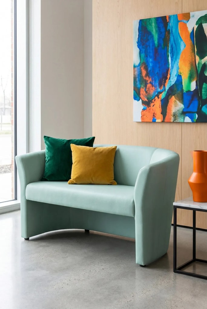 Miętowa sofa w stylu nowoczesnym B1-G25