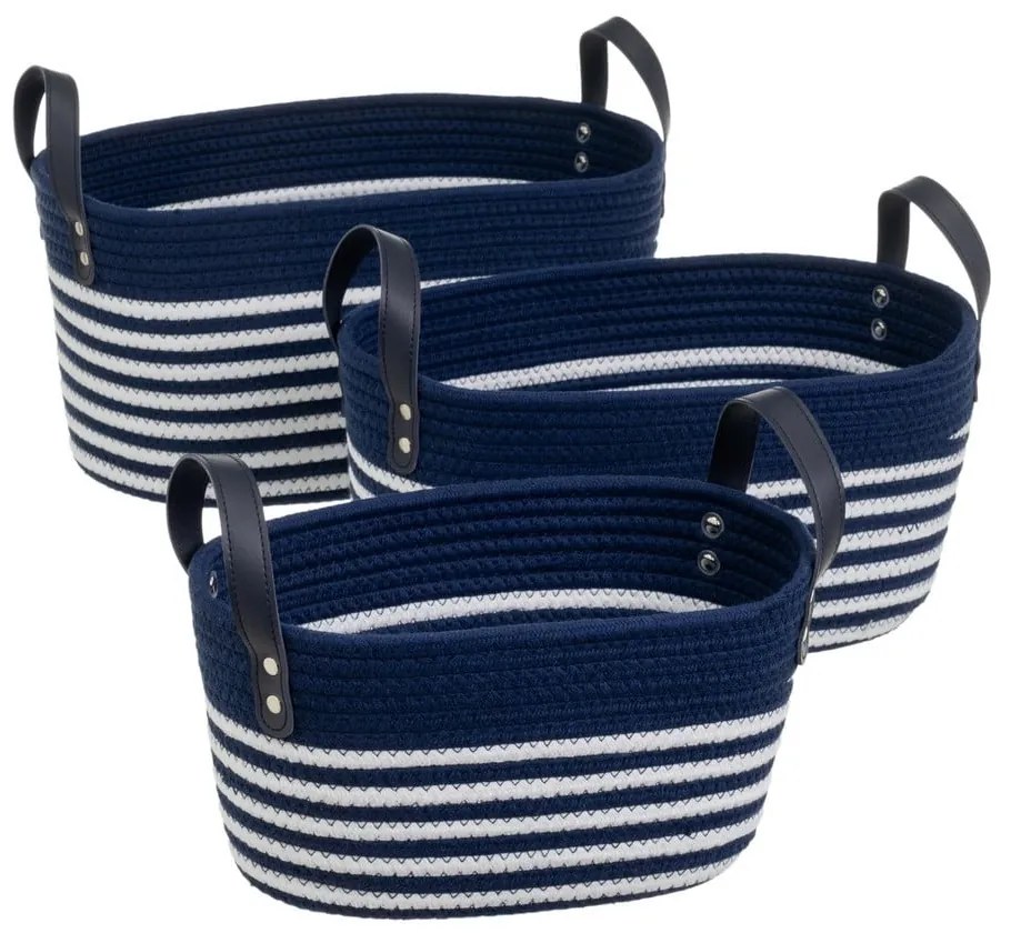 Tekstylne koszyki zestaw 3 szt. 38x22x20 cm – Casa Selección