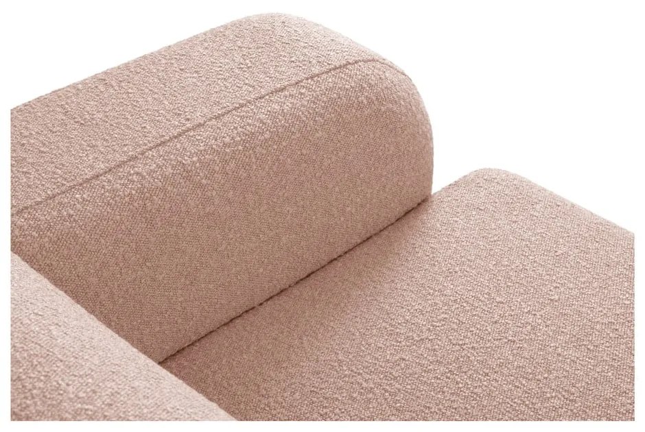 Różowa sofa z materiału bouclé 235 cm Molino – Micadoni Home