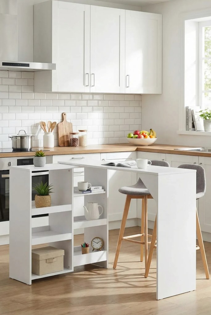 Stolik barowy z ruchomym regałem T3-A01