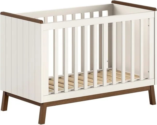 Beżowe łóżeczko z litego drewna sosnowego z regulowaną wysokością 60x120 cm Sezane – Vipack