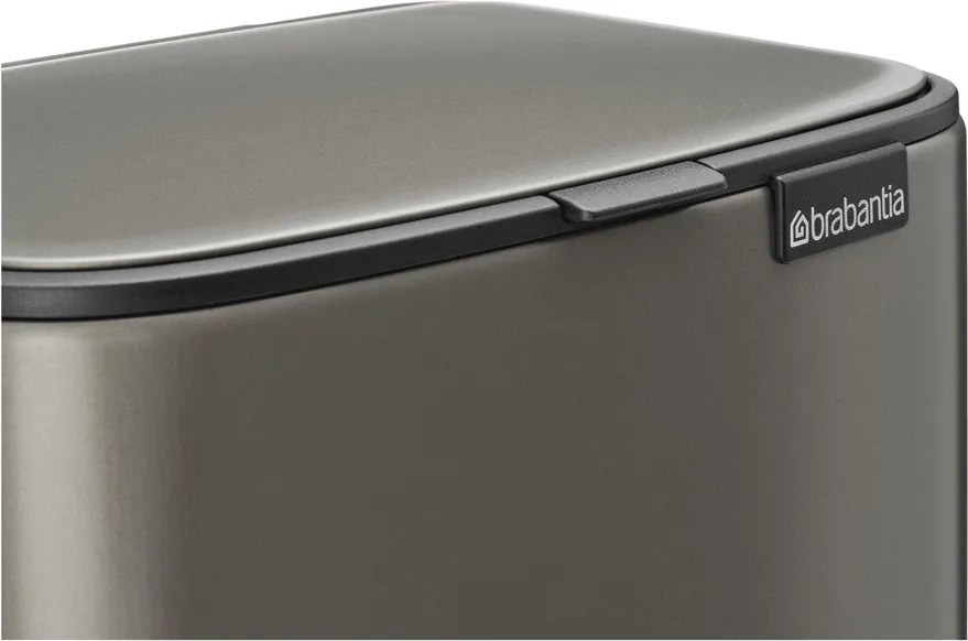 Szary stalowy kosz na śmieci z pedałem 7 l Bo – Brabantia