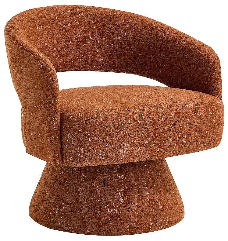 Fotel obrotowy z terakorowej aksamitnej tkaniny FEDOTE