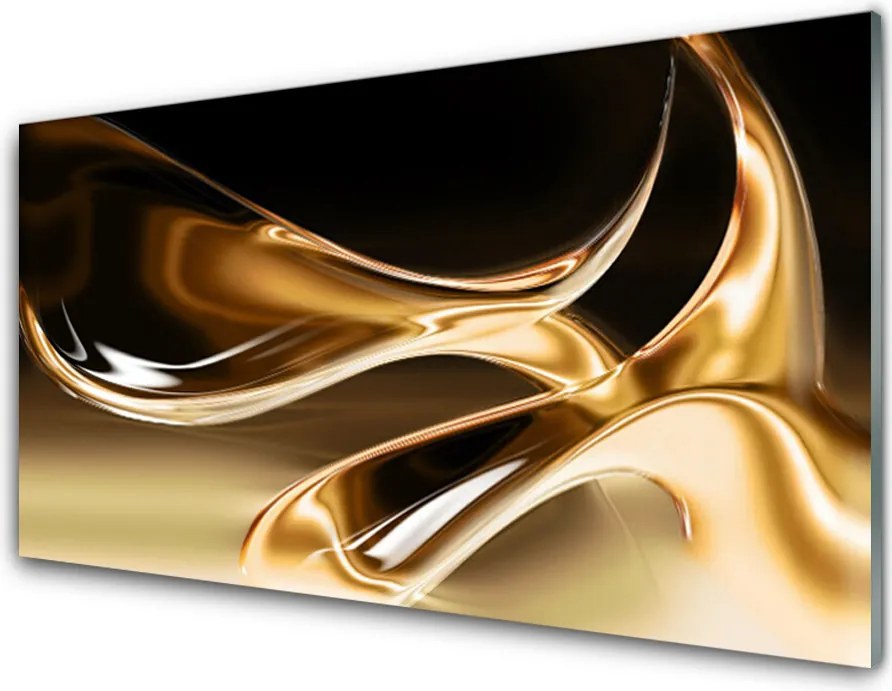 Panel Szklany Złota Struktura Abstrakcyjna