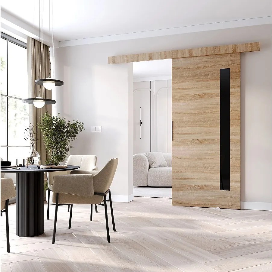 MINIO go for it, Drzwi przesuwne wewnętrzne CLEAN G 76 cm  w kolorze dąb sonoma