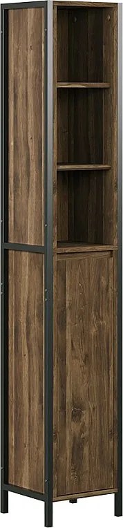 Szafka łazienkowa dąb/czarny 30x28x167.5 naola