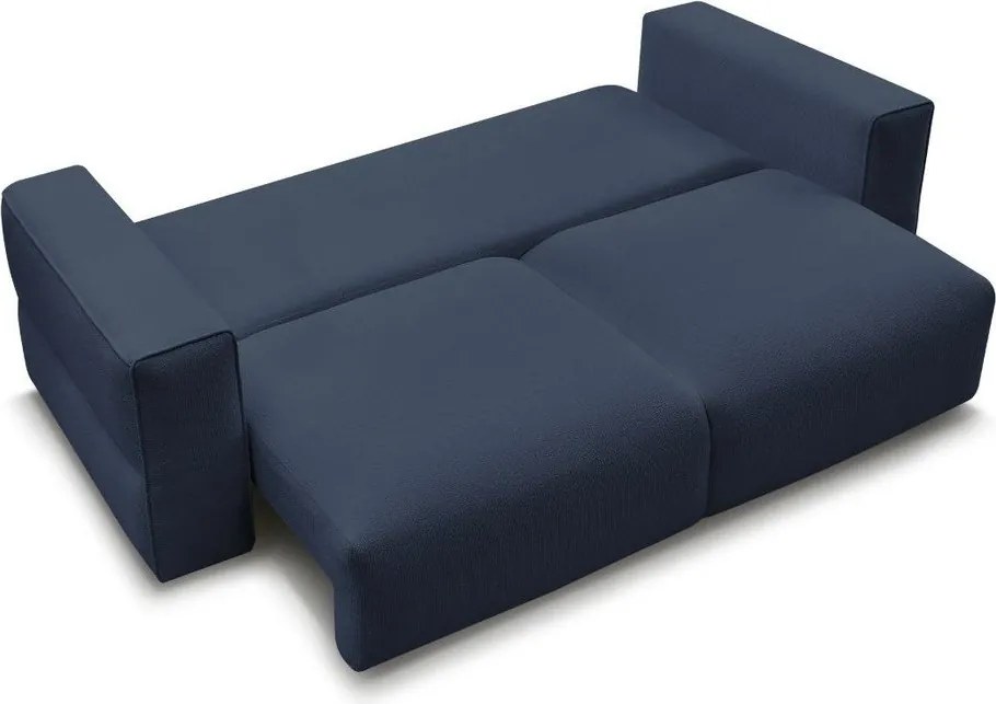 Niebieska rozkładana sofa ze schowkiem 265 cm Ezechiel – Bobochic Paris