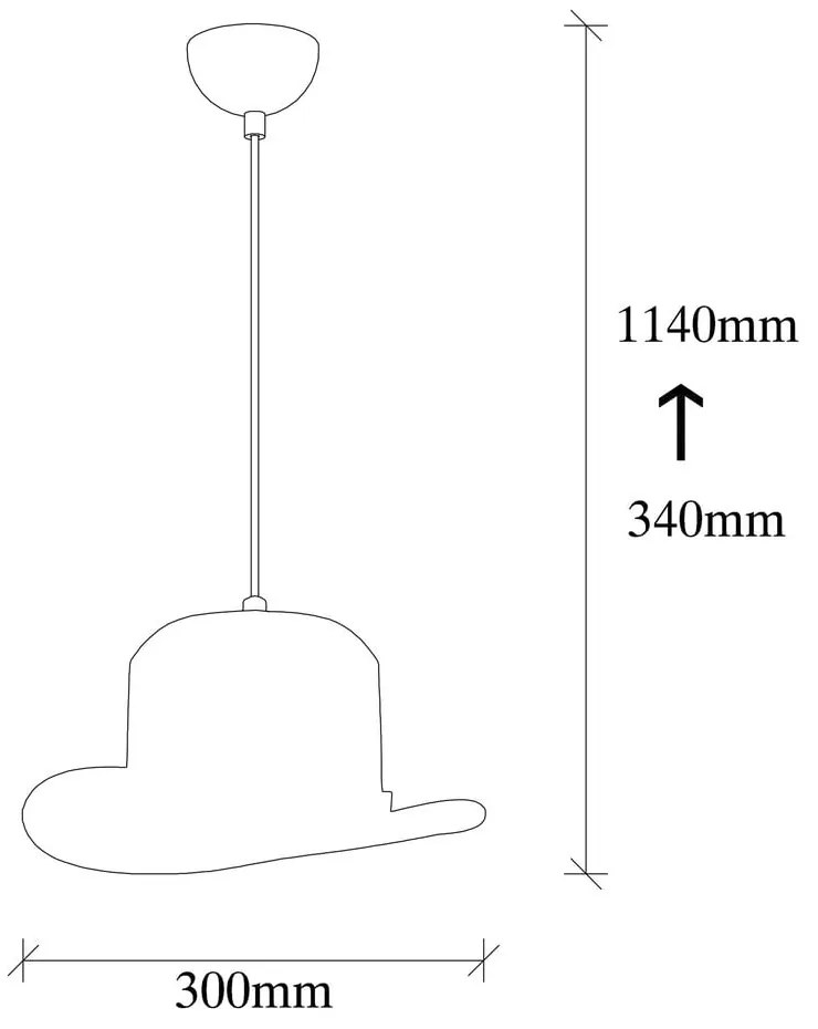 Czarna lampa wisząca z metalowym kloszem ø 30 cm Sivani – Opviq lights