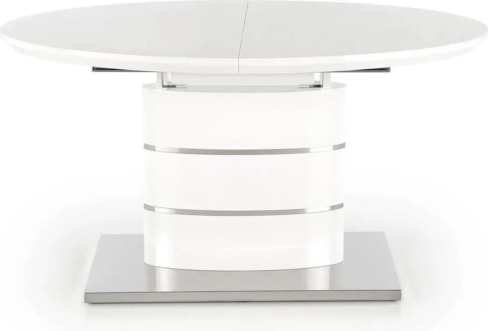 Biały lakierowany stół Aspen z owalnym blatem