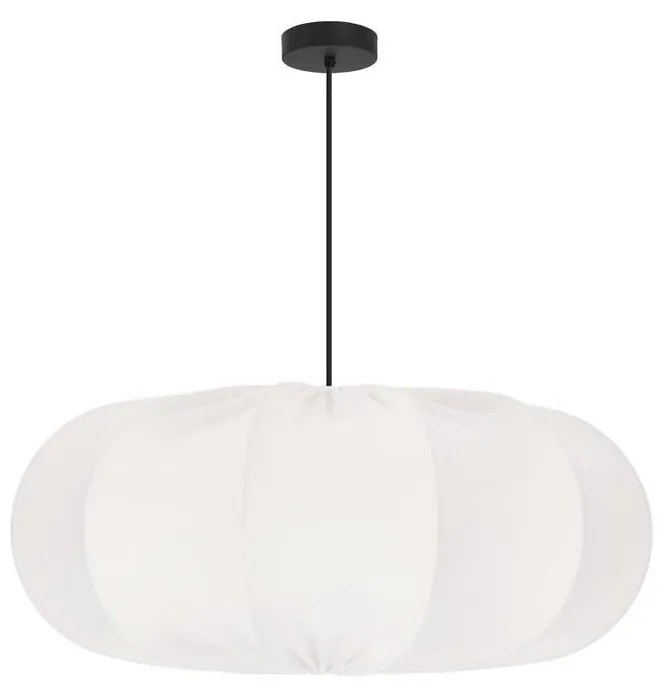 Lampa wisząca na przewodzie CAFEE 1xE27/40W/230V, śr. 52 cm, biała