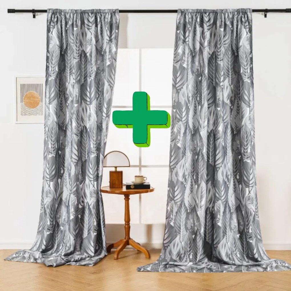 Zasłony designerskie PERUN 140x270 cm (2 szt.), wzorzyste