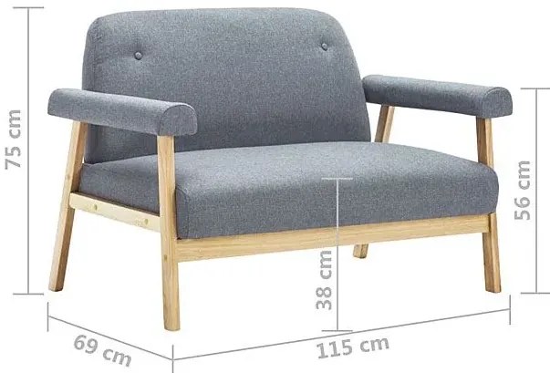 Tapicerowana sofa 2-osobowa B5-G71