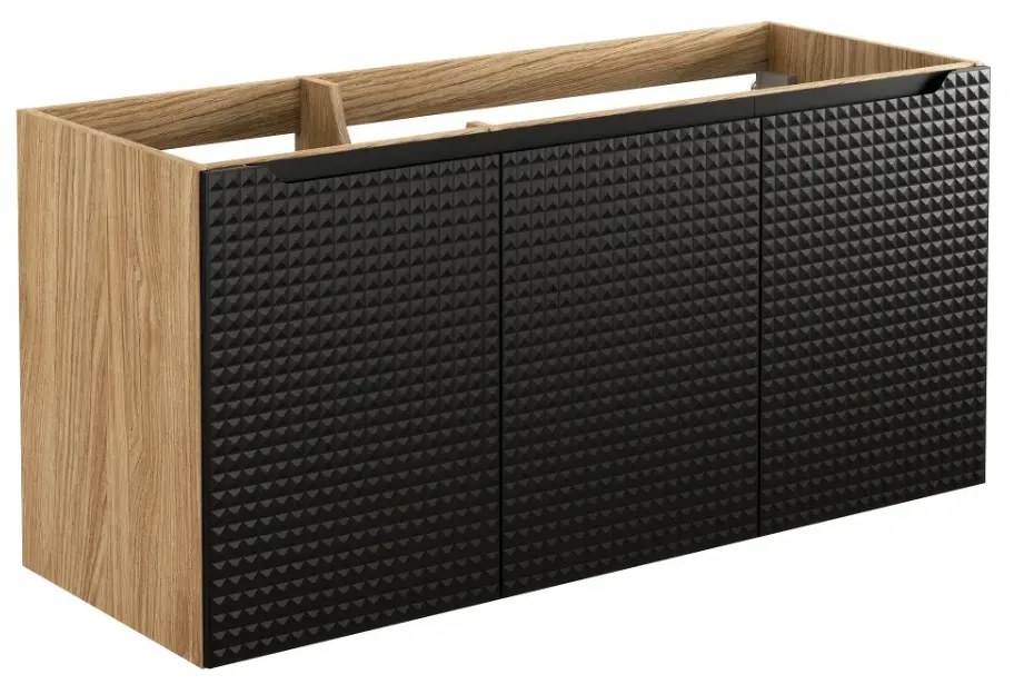 Szafka pod umywalkę LUXOR BLACK 82-120-3D 120cm dąb olejowany/czarna COMAD