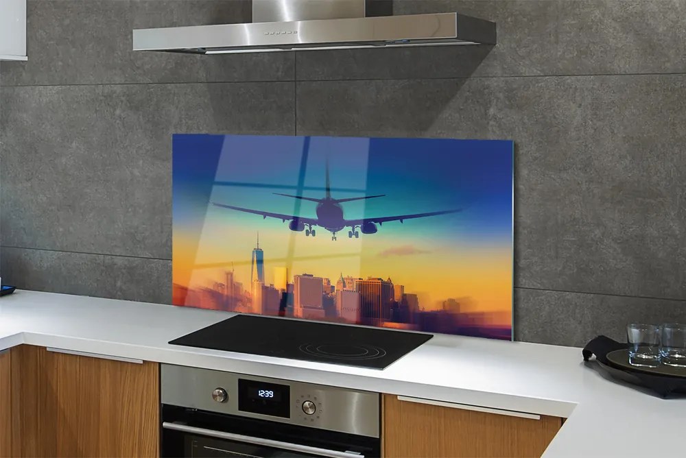 Panel nad Blat Kuchenny Samolot o Zachodzie Słońca