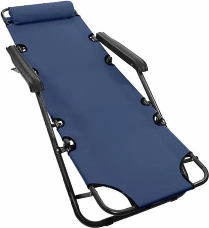 Składany leżak niebieski