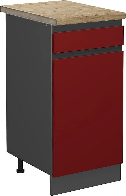 Szafka dolna do kuchni czerwony 40x60x81.6 r-line
