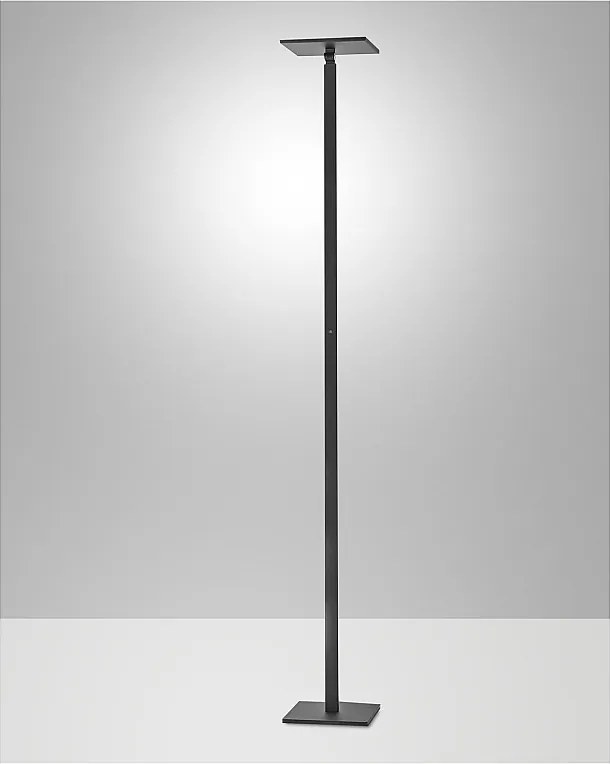 Ideal - Regulowana czarna lampa podłogowa LED z metalu wys. 180 cm Fabas Luce - Zintegrowane oświetlenie LED 35 W CCT (3000K 4000K 5000K 6000K)