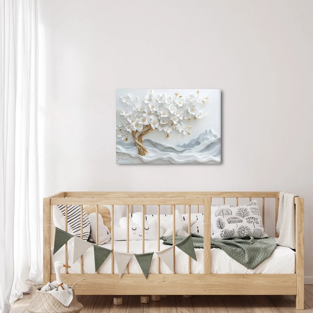 Obraz – Eleganckie drzewo życia 3D (70x50 cm)