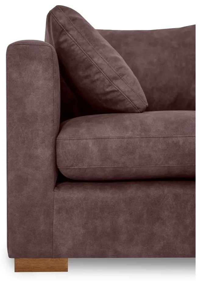 Ciemnobrązowa sofa z imitacji skóry 175 cm Hamburg – Scandic