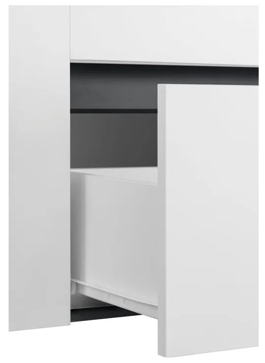 Biało-antracytowa wisząca szafka pod umywalkę 80x53 cm Wisla – Støraa