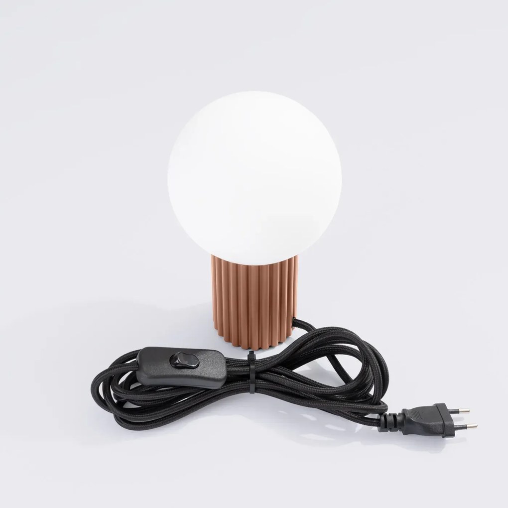 Lampa biurkowa HALO mocca ryflowana SOLLUX  LIGHTING