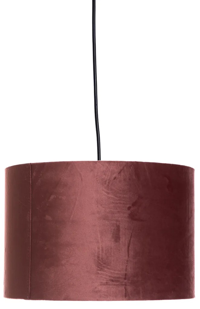 Nowoczesna lampa wisząca różowa ze złotem 30 cm - Rosalina Nowoczesny Oswietlenie wewnetrzne